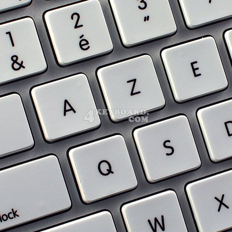 Arabic French Azerty keyboard stickers black