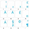 English US International transparent keyboard stickers