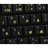 Norwegian transparent keyboard  stickers