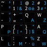 French Belgian - English non-transparent keyboard stickers