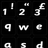 English UK (Sassoon) non transparent keyboard stickers