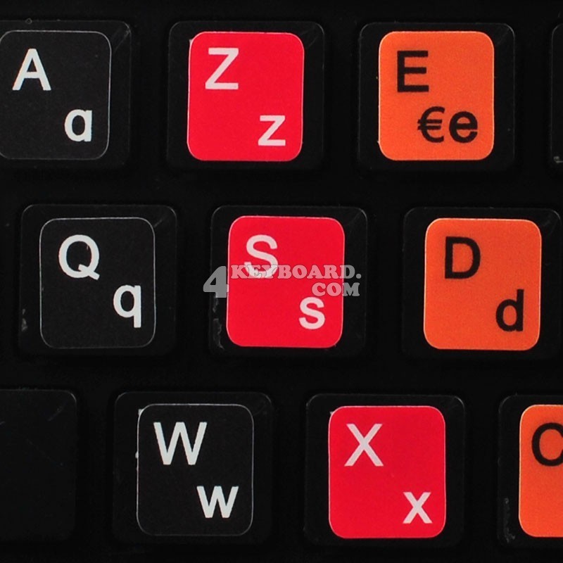 AZERTY Non-transparent Opaque French Keyboard Language Stickers