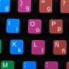 Learning Spanish traditional Colored non transparent keyboard stickers