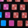 Learning Swedish/Finnish Colored non transparent keyboard stickers