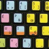 Learning French Bepo Colored non transparent keyboard stickers