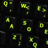 Glowing fluorescent Dvorak - English keyboard sticker