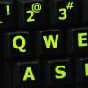 Glowing fluorescent English US Large Lettering keyboard sticker