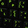 Glowing fluorescent Portuguese English keyboard sticker