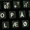 Danish Large Lettering keyboard stickers