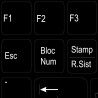 Function keys Italian language non-transparent keyboard sticker