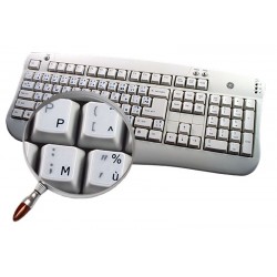 French AZERTY transparent keyboard stickers