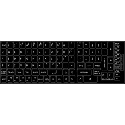 Victor MSX universal non transparent keyboard stickers with additional transparent stickers