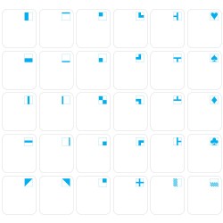 Victor MSX universal non transparent keyboard stickers with additional transparent stickers