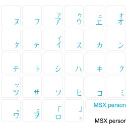 Victor MSX universal non transparent keyboard stickers with additional transparent stickers