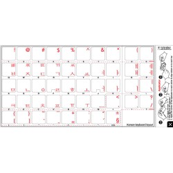 Apple Korean transparent keyboard sticker