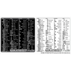 After Effects reference keyboard hotkeys decals for Mac OS