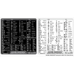 InDesign reference keyboard hotkeys decals for Mac OS