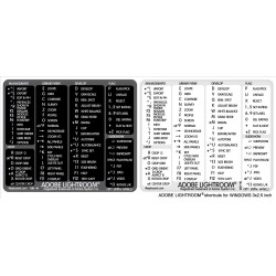 Lightroom reference keyboard hotkeys decals for Windows