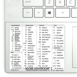 Lightroom reference keyboard hotkeys decals for Windows