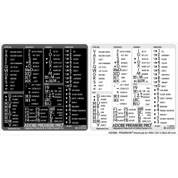 Premiere Pro reference keyboard hotkeys decals for Mac OS