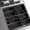 Studio One reference keyboard hotkeys decals for Mac OS