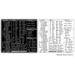 Reference keyboard hotkeys decals for Windows (3,25"x3")