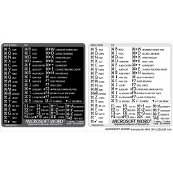 Word reference keyboard hotkeys decals for Mac OS