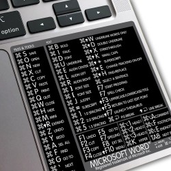 Word reference keyboard hotkeys decals for Mac OS