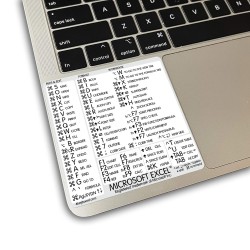 Excel reference keyboard hotkeys decals for Mac OS