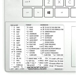 Excel reference keyboard hotkeys decals for Windows