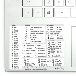 AutoCAD reference keyboard hotkeys decals for Windows