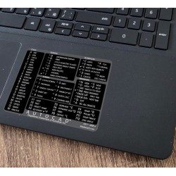 AutoCAD reference keyboard hotkeys decals for Windows