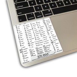 3ds Max reference keyboard hotkeys decals for Mac OS