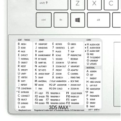 3ds Max reference keyboard hotkeys decals for Windows