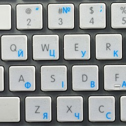 Ukrainian transparent keyboard sticker