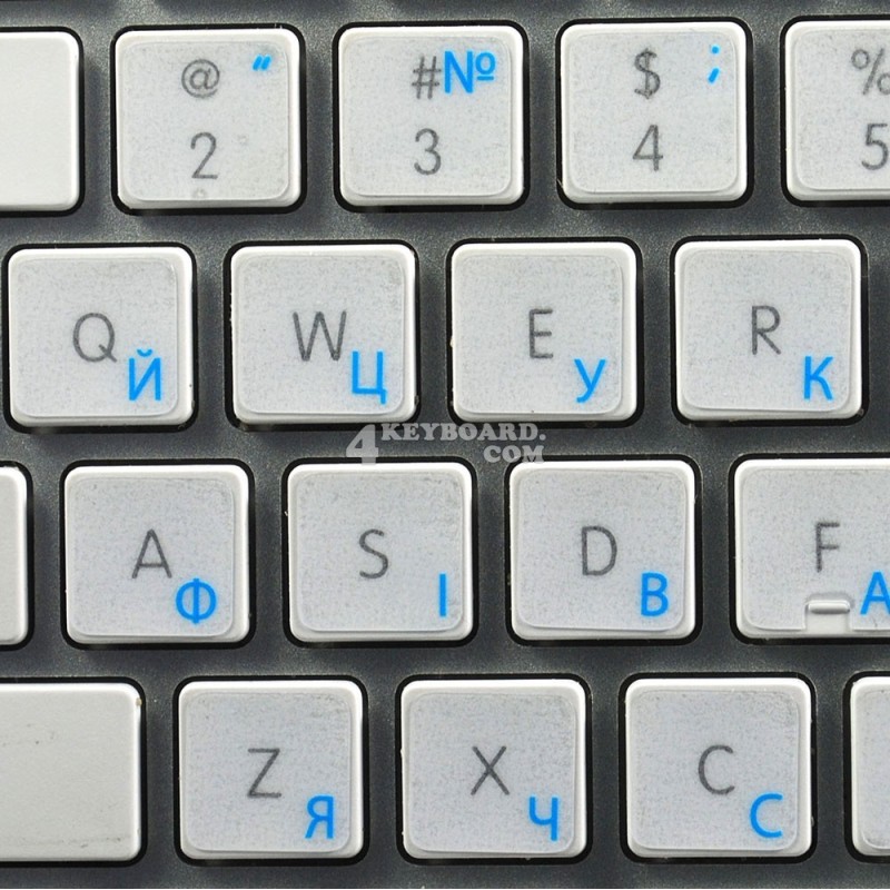 Ukrainian transparent keyboard sticker