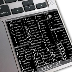 Inventor reference keyboard hotkeys decals for Mac OS