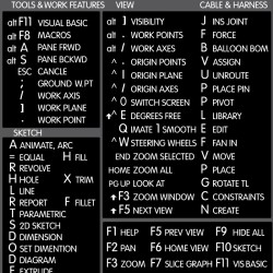 Inventor reference keyboard hotkeys decals for Windows