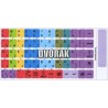 Learning Dvorak Colored non transparent keyboard stickers