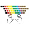 Learning French Belgian Colored non transparent keyboard stickers