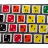 Learning Norwegian Colored non transparent keyboard stickers