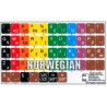 Learning Norwegian Colored non transparent keyboard stickers