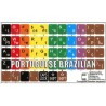 Learning Portuguese Brazilian Colored non transparent keyboard stickers