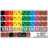 Learning Spanish Latin American Colored non transparent keyboard stickers