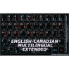 Canadian multilingual Extended non transparent keyboard stickers