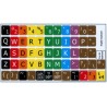 Learning English Large Lettering Colored non transparent keyboard stickers