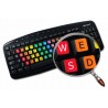 Learning English Large Lettering Colored non transparent keyboard stickers