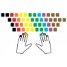 Learning English Lower & Upper Case Colored non transparent keyboard stickers