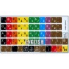 Learning English Lower & Upper Case Colored non transparent keyboard stickers