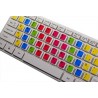 Learning Colemak Colored non transparent keyboard stickers